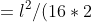 =l^{2}/(16*2) + (l/4 - l/(4*\sqrt{2}))* l/(4*\sqrt{2})